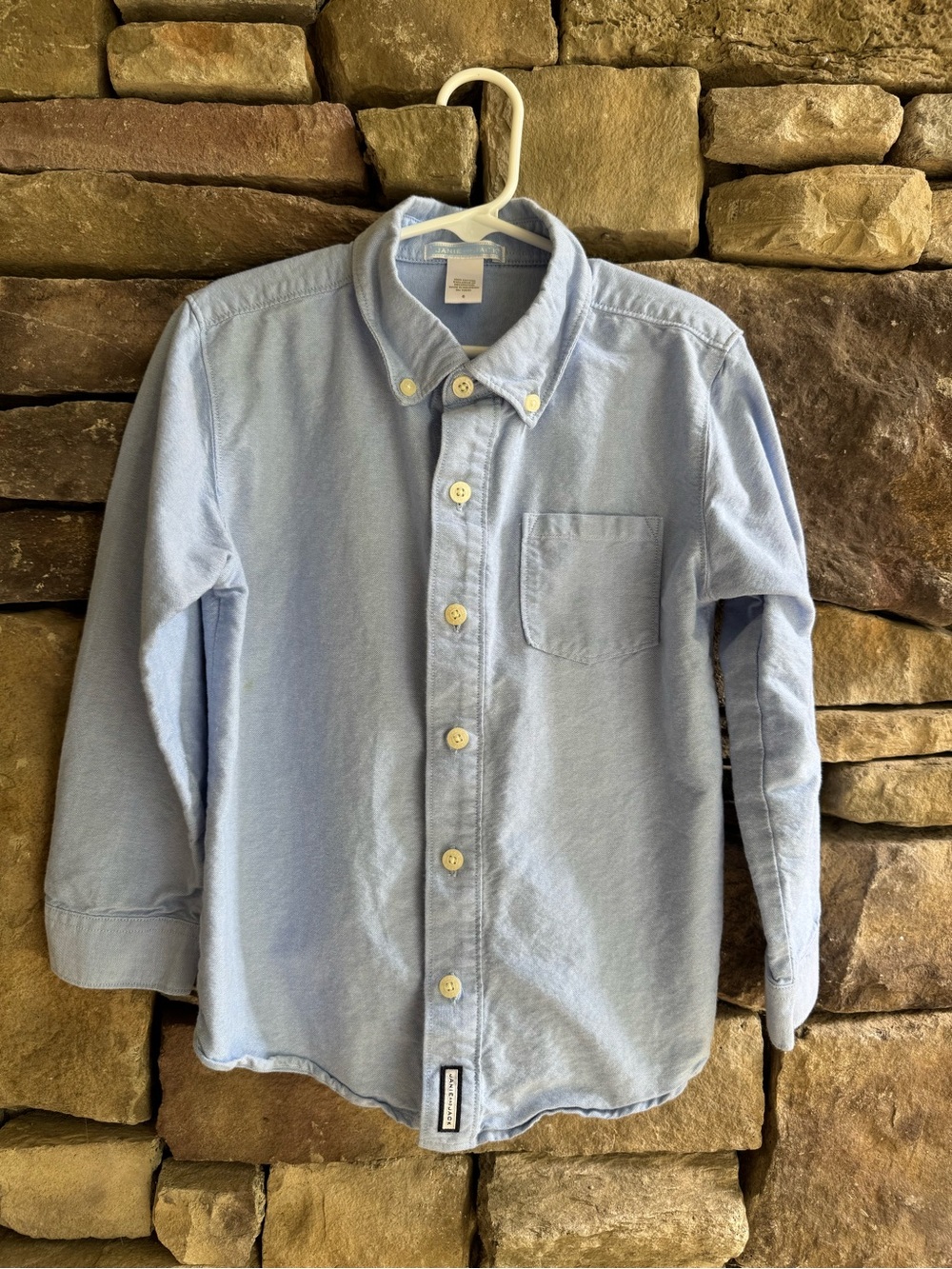Janie and Jack Boy’s Light Blue Long-Sleeve Button-Down Shirt